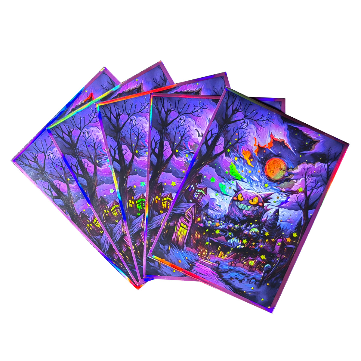 Collector Card Sleeve - 60PCS 66x91mm Pokemon Gengar Holographic Card