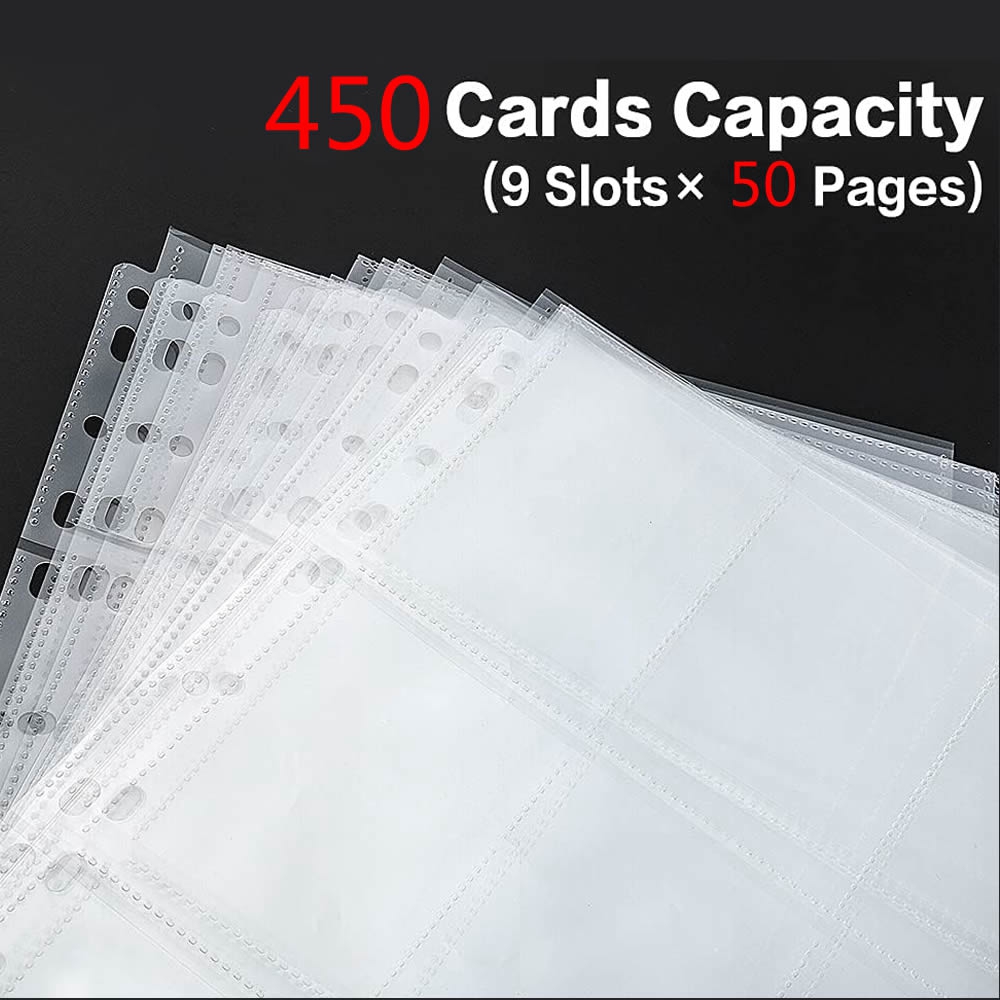 50 Pages 450 Pockets Single Si - Collector Card Sleeve 评论和价格